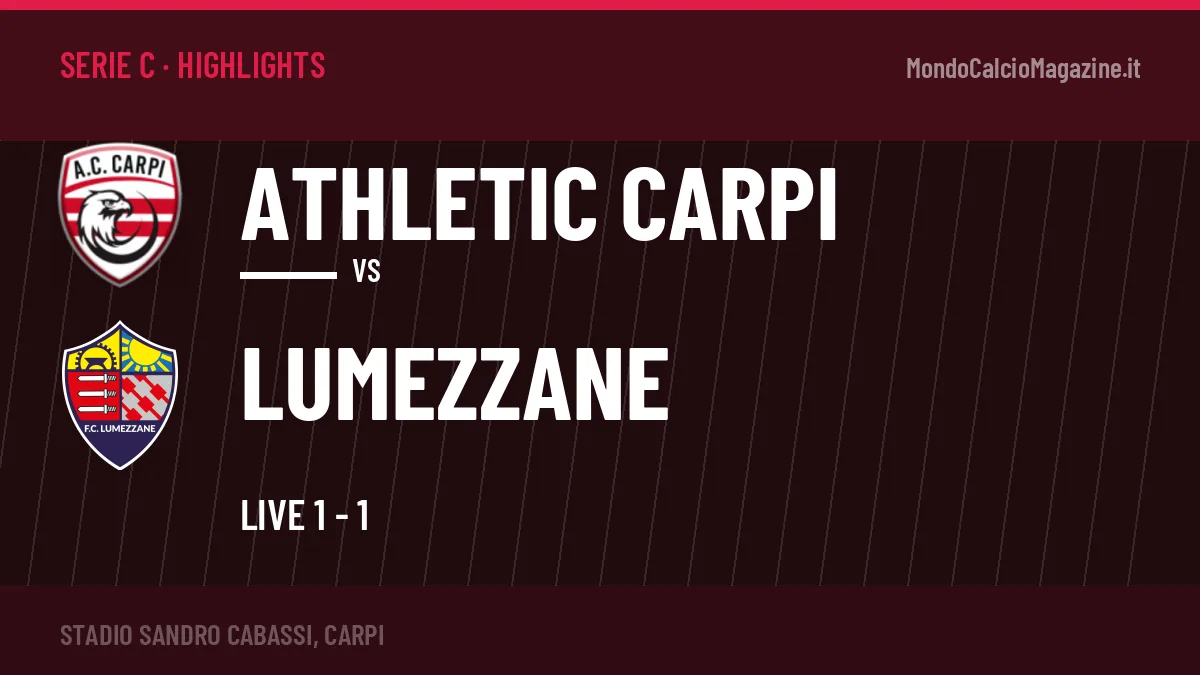 Highlights Serie C: Athletic Carpi-Lumezzane in video