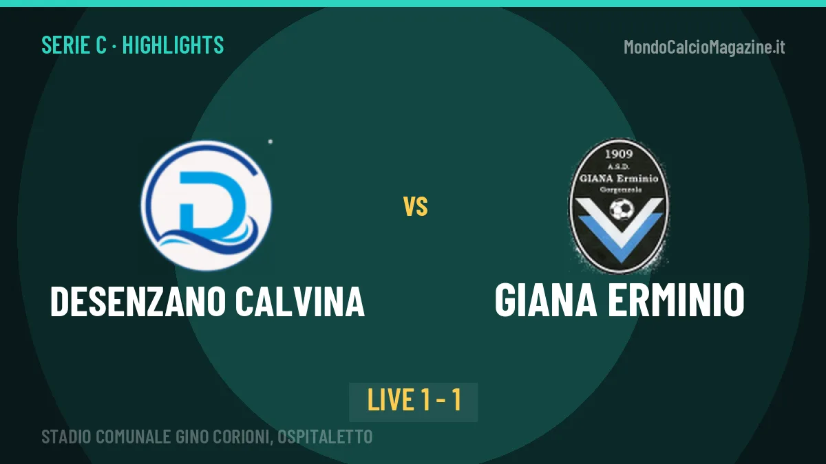 Desenzano Calvina-Giana Erminio, sintesi e gol: gli highlights di Serie C