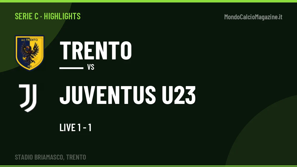 Video Trento-Juventus U23: highlights e gol della partita di Serie C