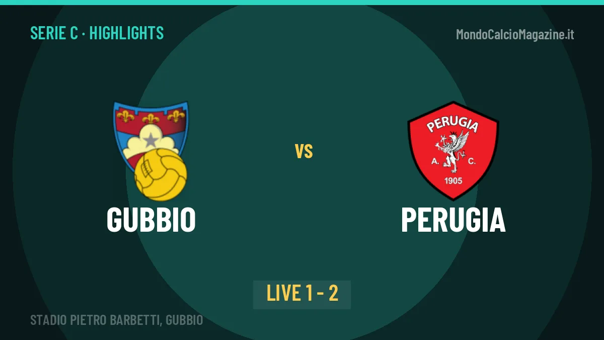 Gubbio-Perugia: highlights, video, azioni e gol del match