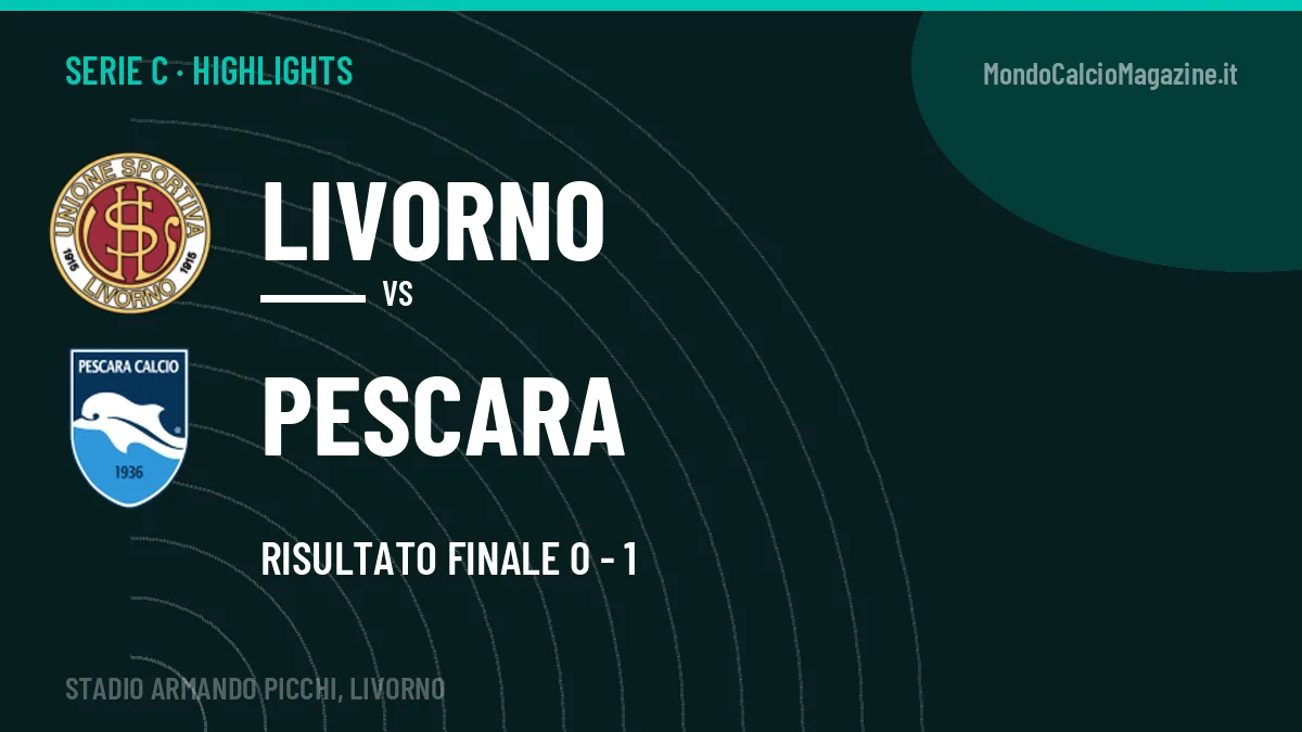 Video Livorno-Pescara: highlights e gol della partita di Serie C