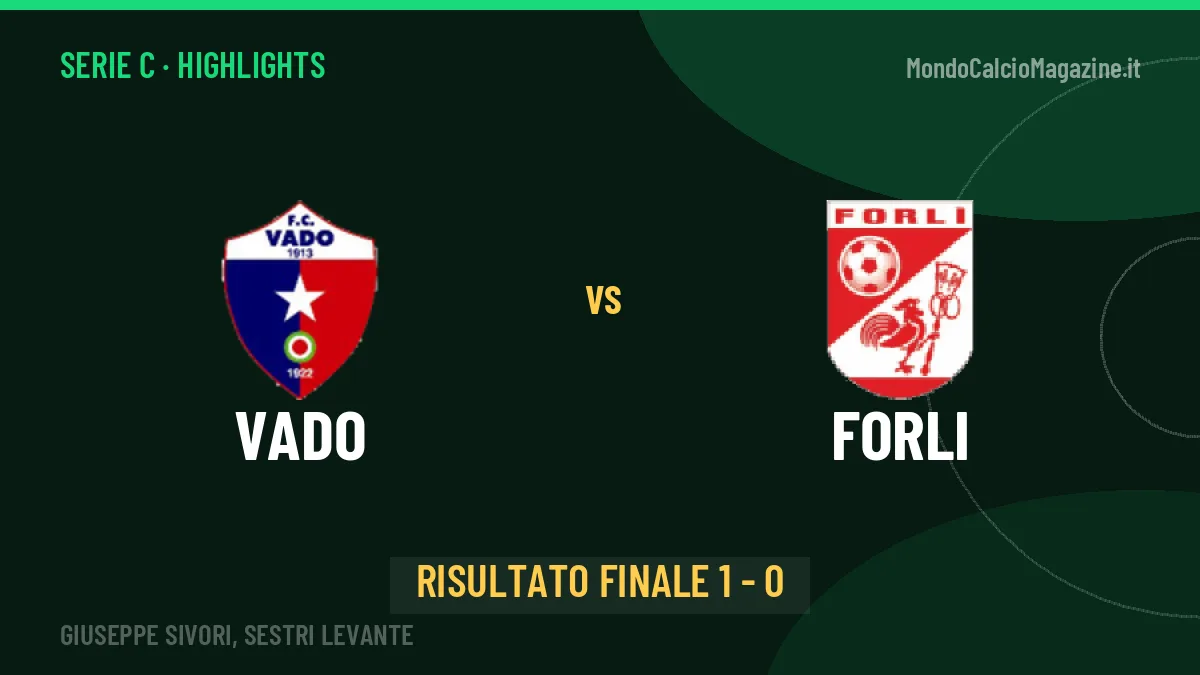 Vado-Forli highlights: video, marcatori e statistiche