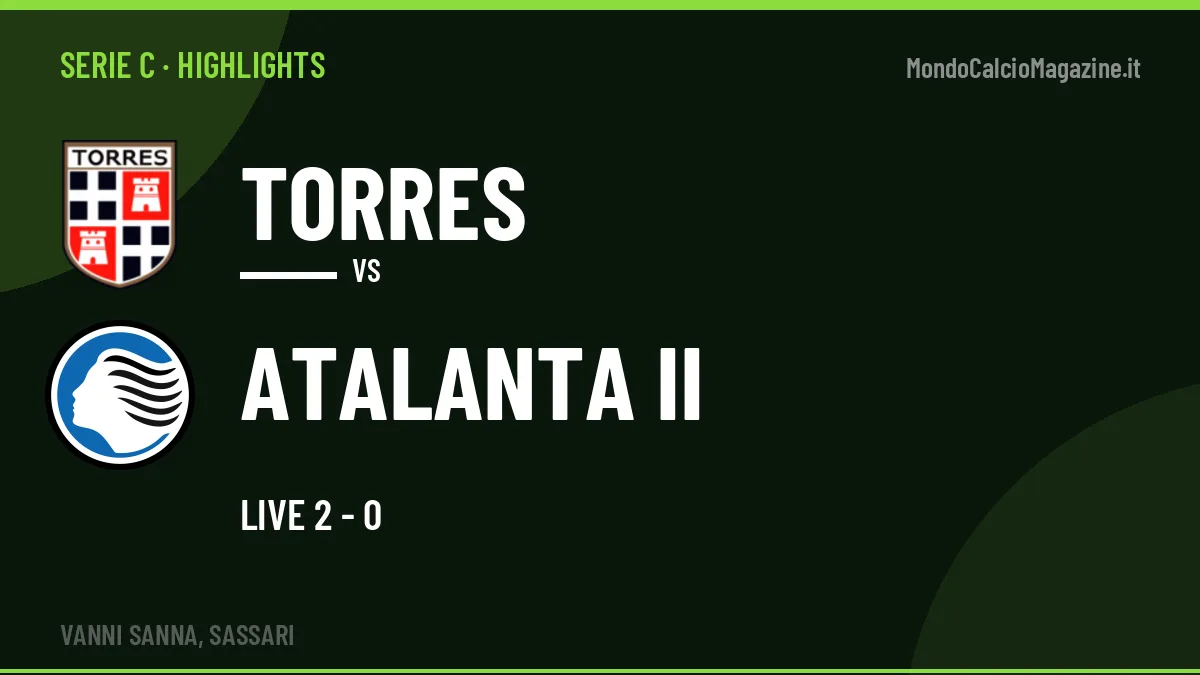 Video Torres-Atalanta II: highlights e gol della partita di Serie C