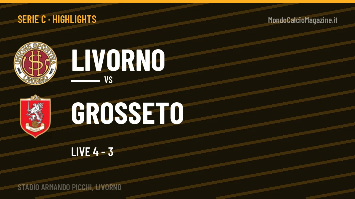 Rivedi Livorno-Grosseto: highlights, gol e momenti chiave della partita