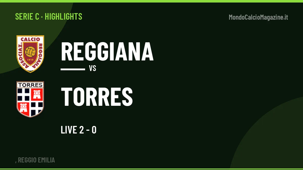 Highlights Reggiana-Torres: gol e sintesi della partita