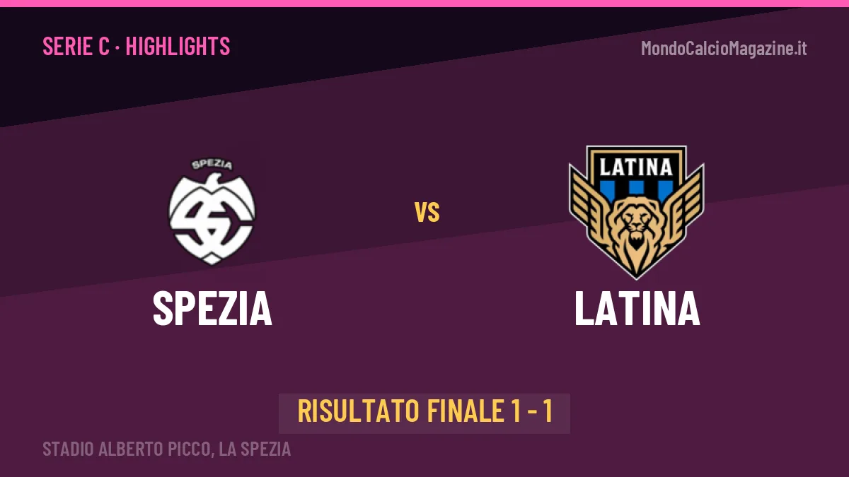 Spezia-Latina, sintesi e gol: gli highlights di Serie C