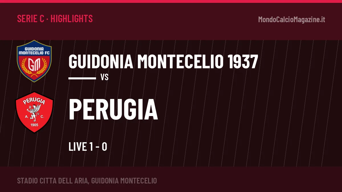 Video Guidonia Montecelio 1937-Perugia: highlights e gol della partita di Serie C