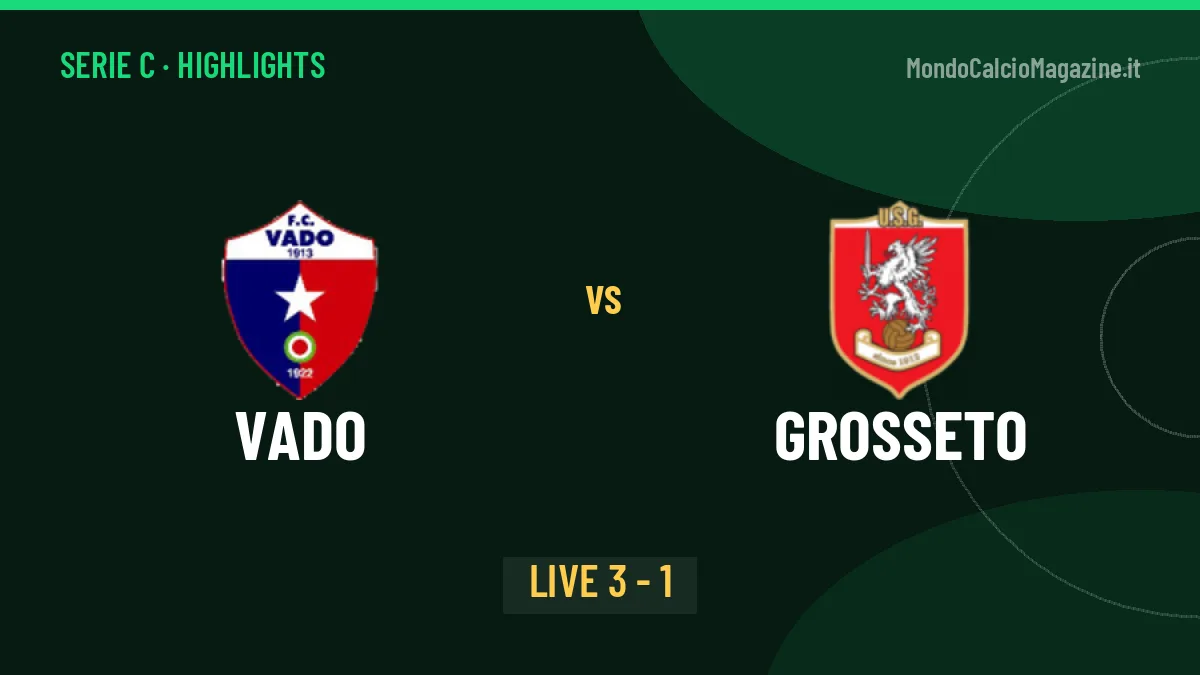 Vado-Grosseto, sintesi e gol: gli highlights di Serie C
