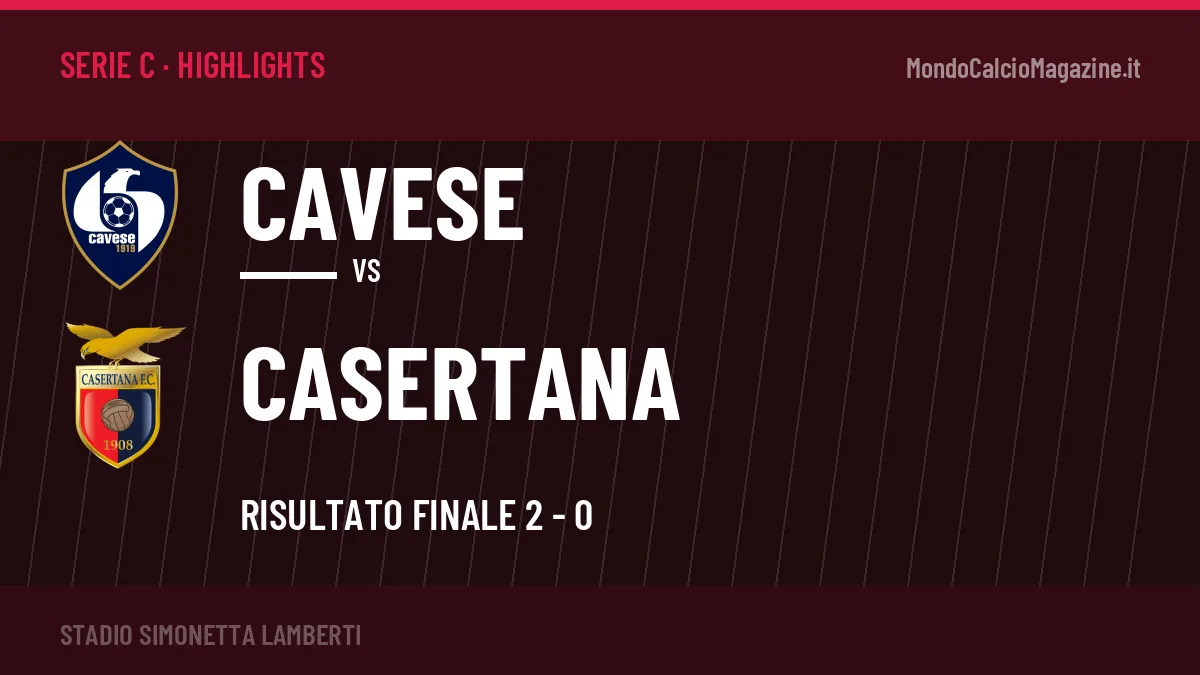 Highlights e gol Cavese-Casertana: la sintesi della 8ª giornata