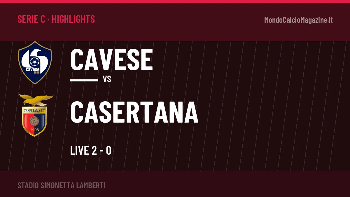 Highlights e gol Cavese-Casertana: la sintesi della 8ª giornata