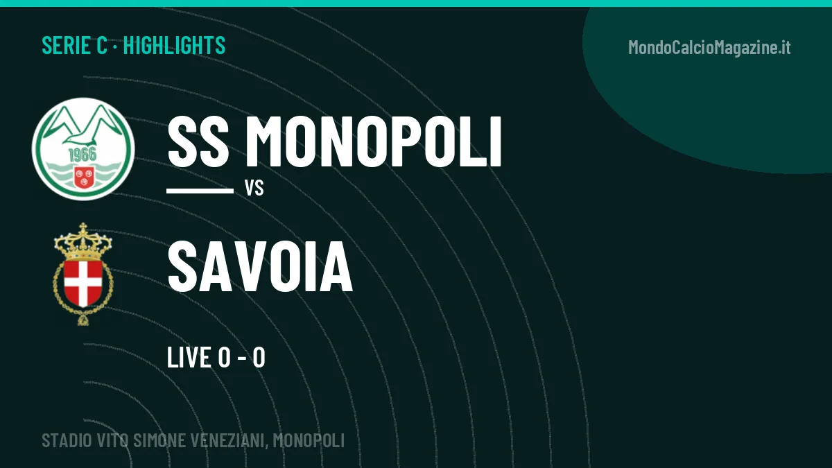 Highlights Serie C: SS Monopoli-Savoia in video