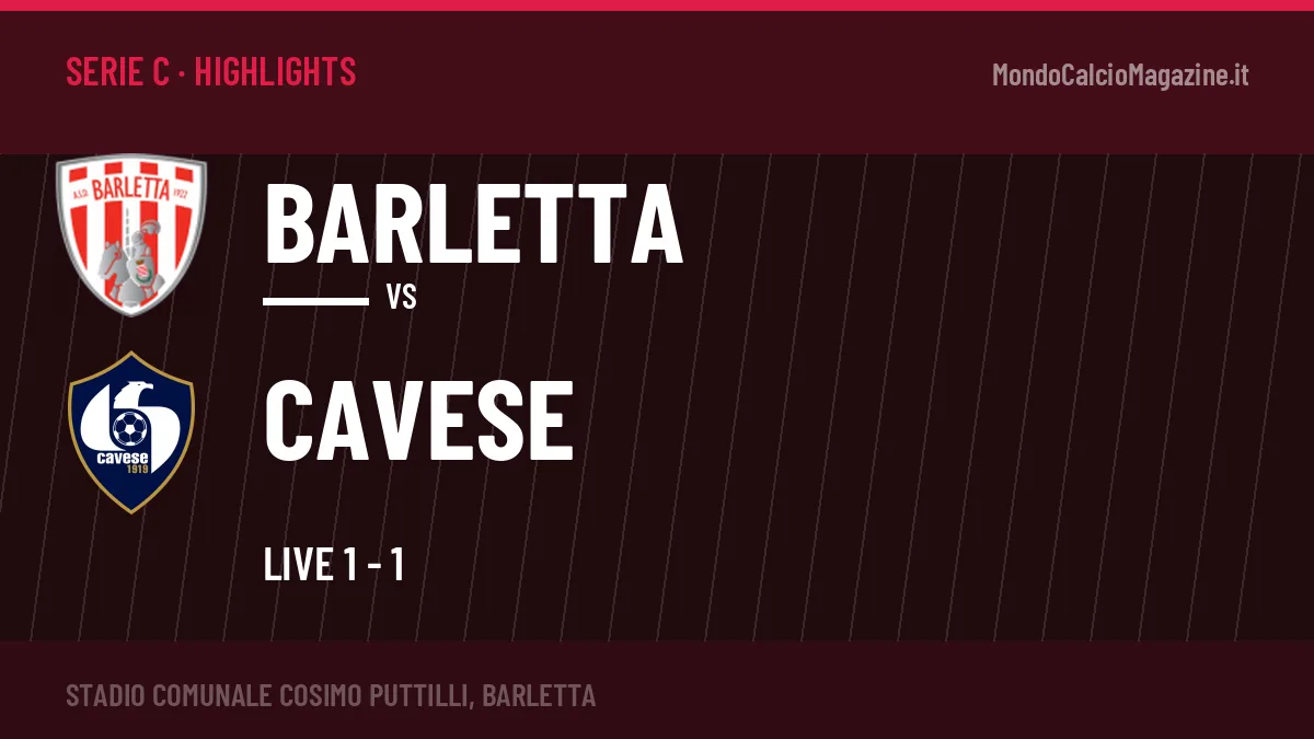 Gol e highlights di Barletta-Cavese: guarda la sintesi