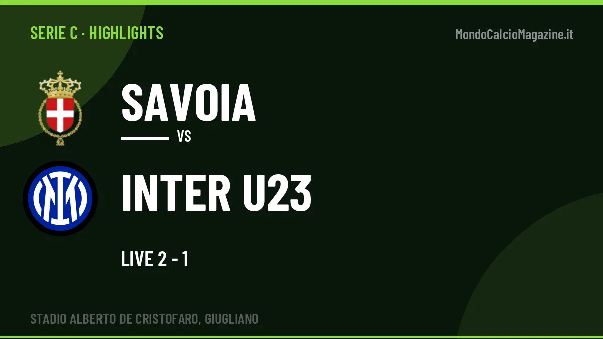 Highlights Serie C: Savoia-Inter U23 in video