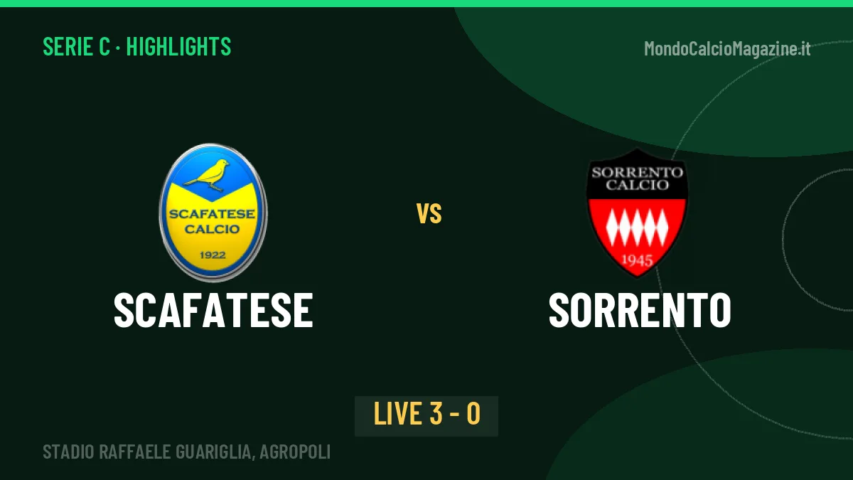 Scafatese-Sorrento: highlights, video, azioni e gol del match