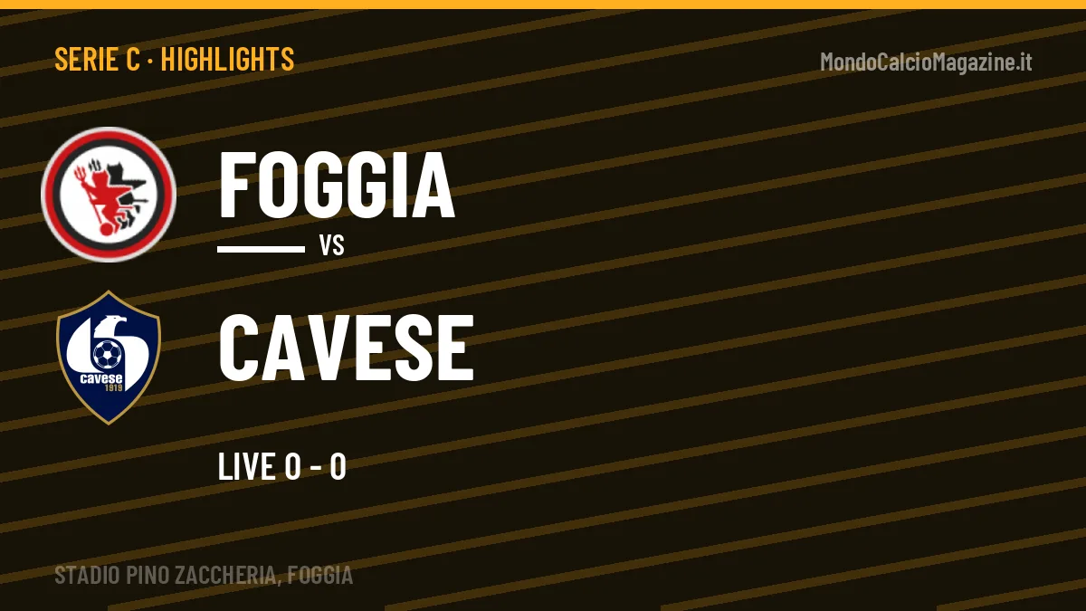 Video Foggia-Cavese: highlights e gol della partita di Serie C