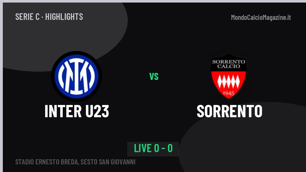 Inter U23-Sorrento: il video degli highlights e il tabellino