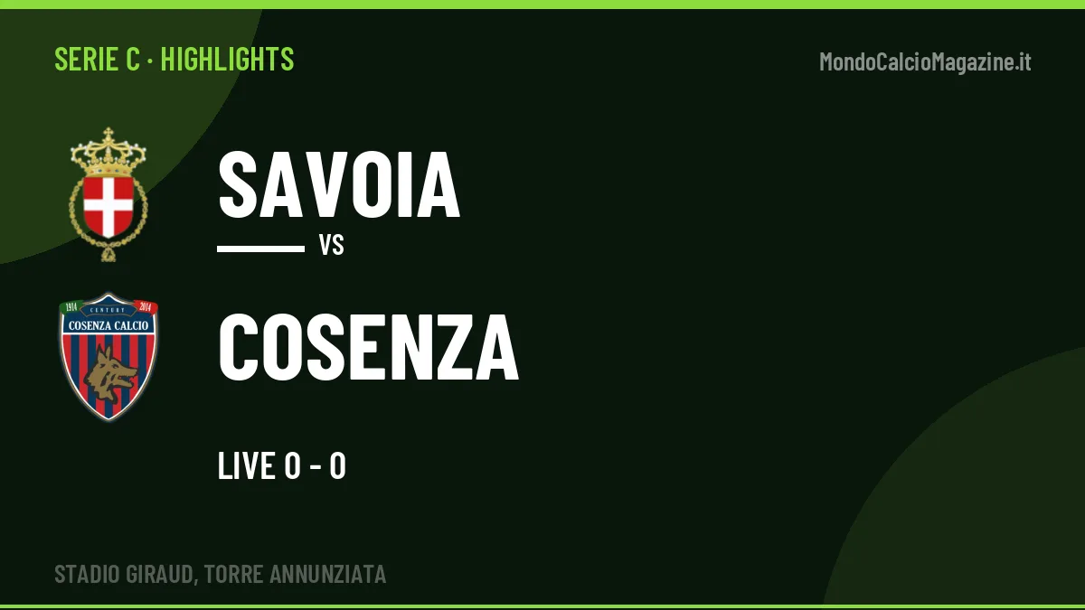 Highlights e gol Savoia-Cosenza: la sintesi della 11ª giornata