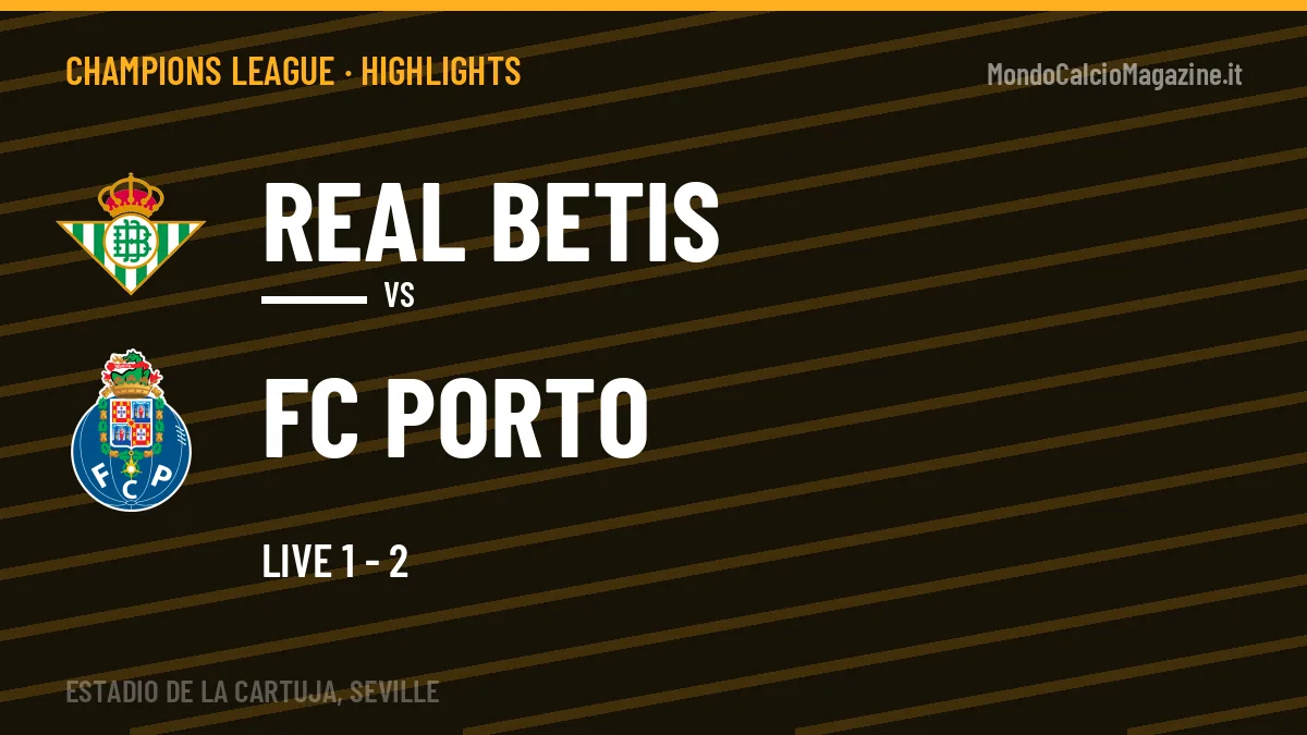 Highlights Champions League: Real Betis-FC Porto in video