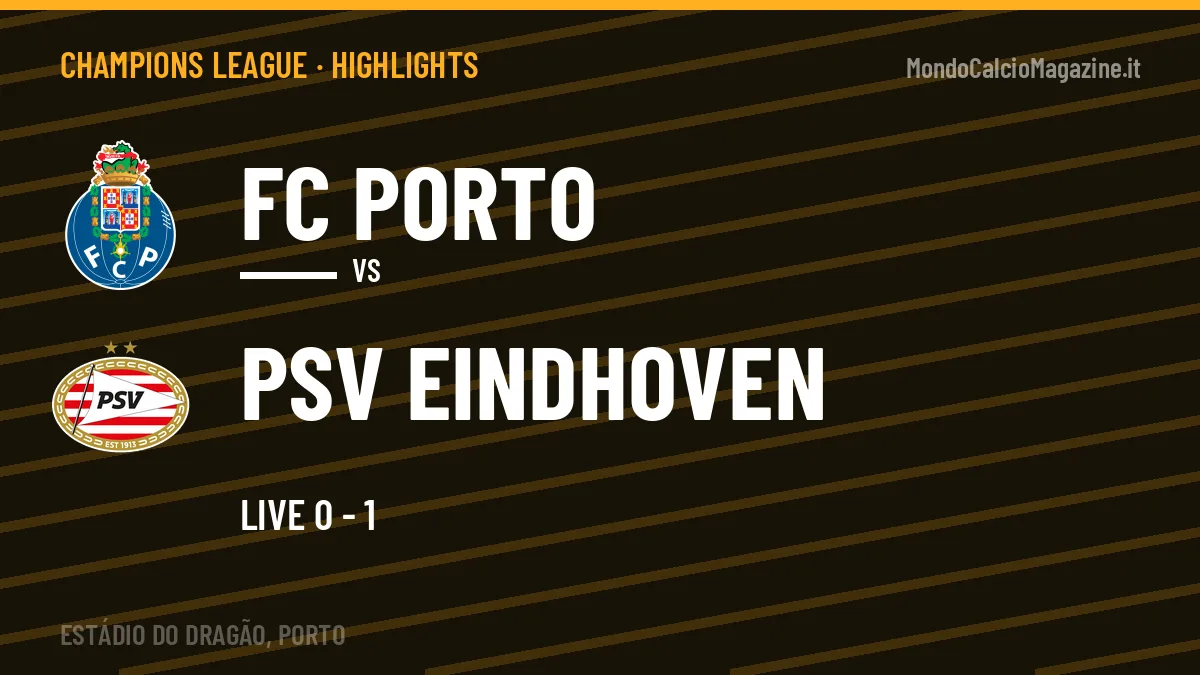Highlights e gol FC Porto-PSV Eindhoven: la sintesi della 3ª giornata