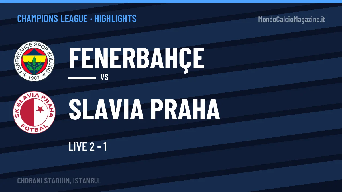 Highlights Fenerbahçe-Slavia Praha: gol e sintesi della partita