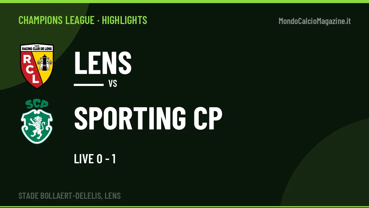 Highlights e gol Lens-Sporting CP: la sintesi della 2ª giornata