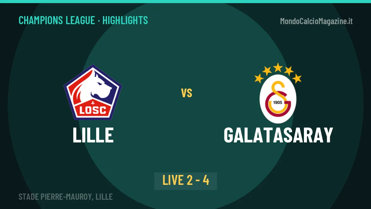 Lille-Galatasaray: highlights, video, azioni e gol del match