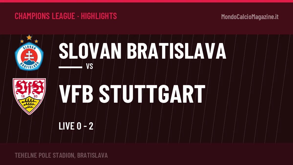 Highlights Slovan Bratislava-VfB Stuttgart: gol e sintesi della partita