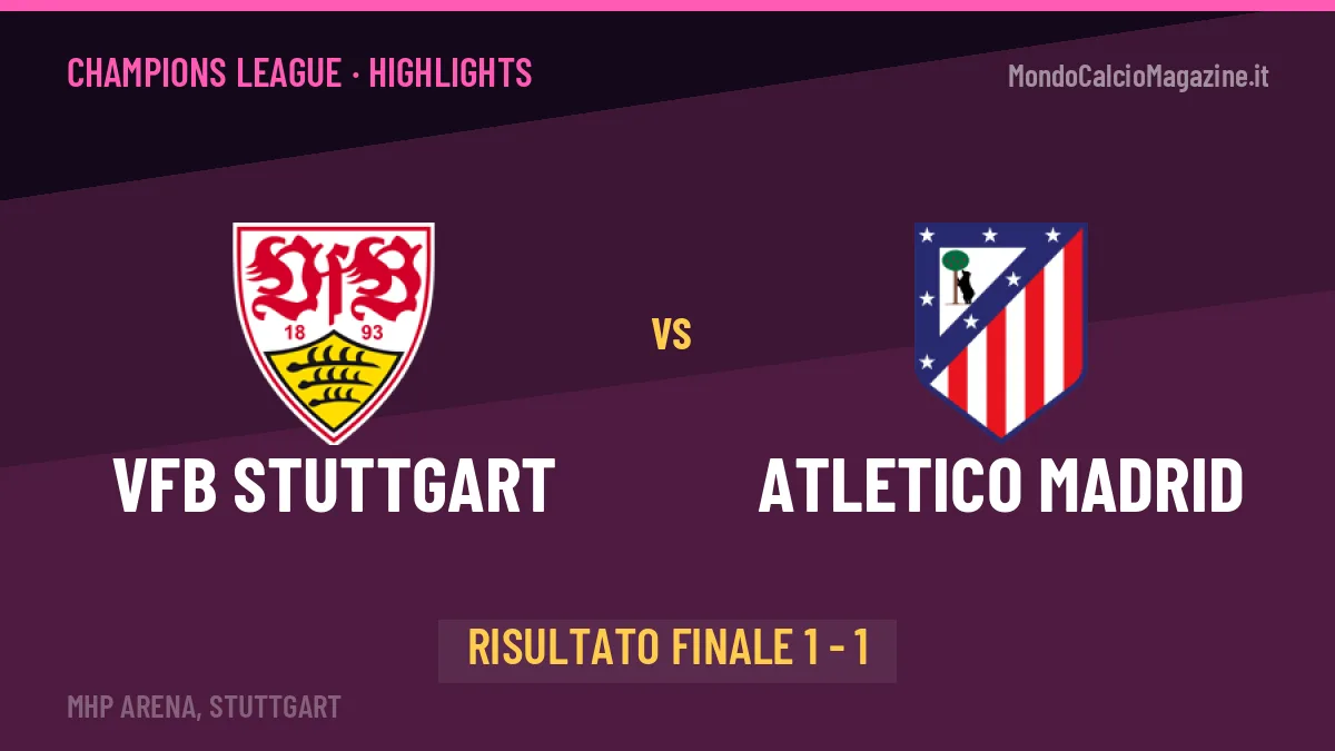 VfB Stuttgart-Atletico Madrid highlights: video, marcatori e statistiche