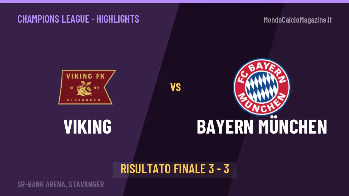 Viking-Bayern München, sintesi e gol: gli highlights di Champions League