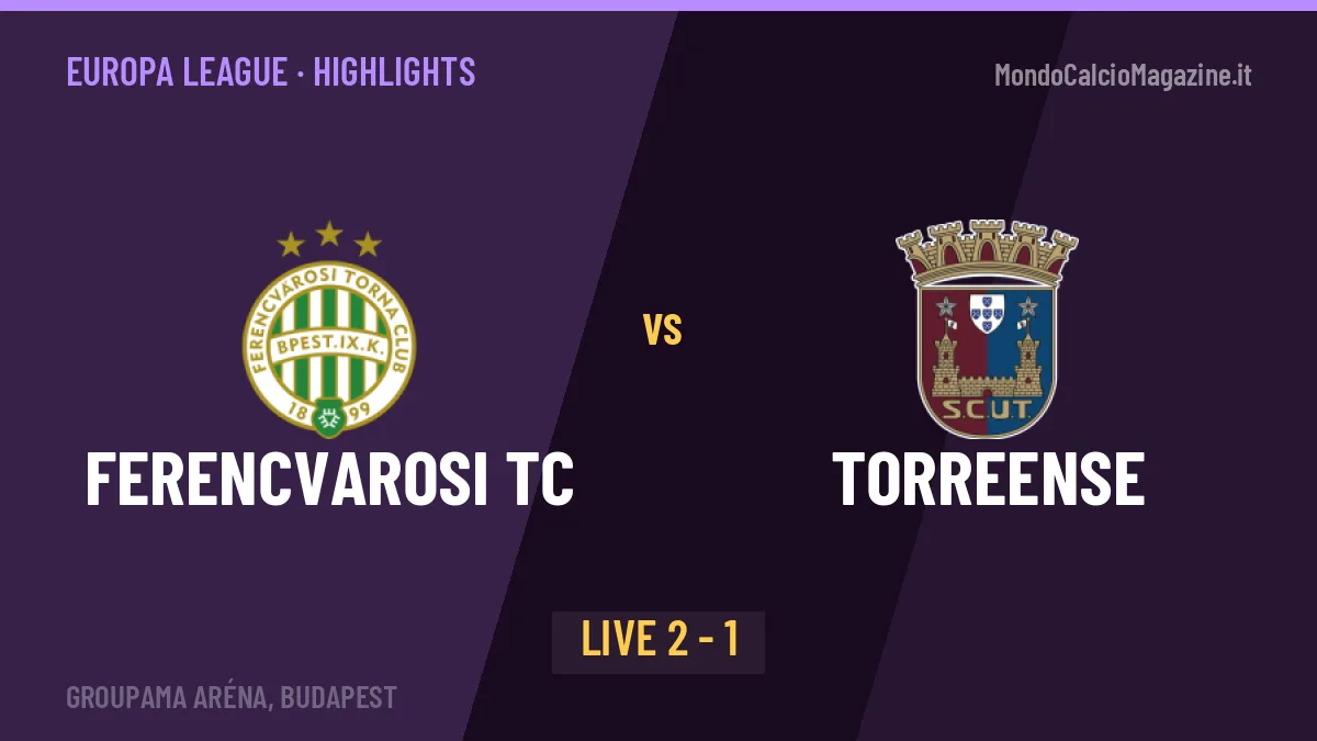 Ferencvarosi TC-Torreense, gli highlights: tutti i gol in video