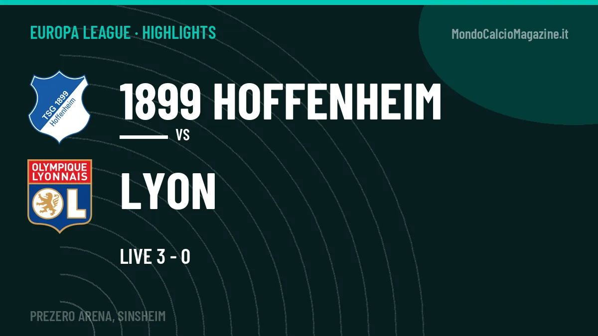 Highlights e gol 1899 Hoffenheim-Lyon: la sintesi della 3ª giornata