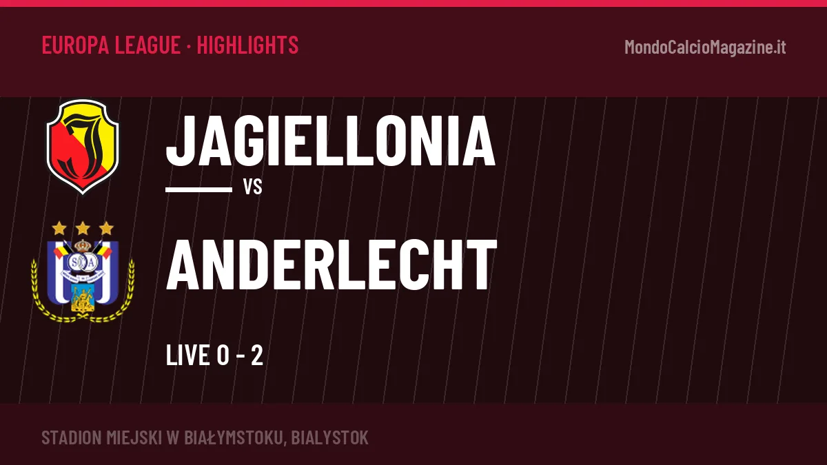 Highlights Jagiellonia-Anderlecht: gol e sintesi della partita