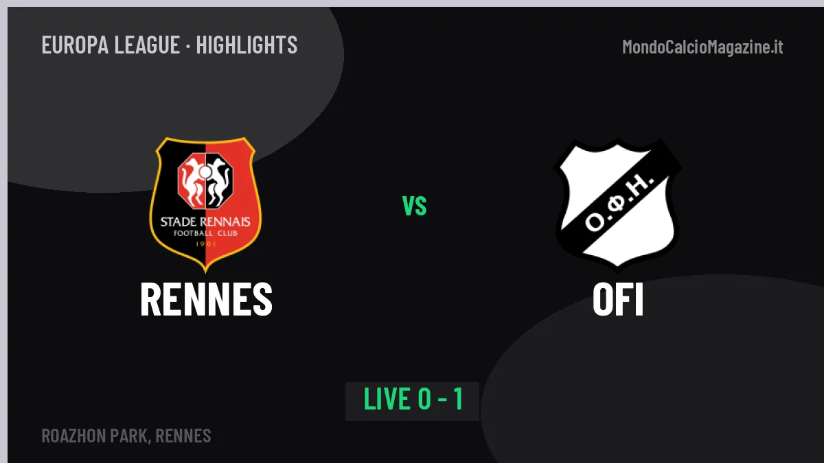 Rennes-OFI highlights: video, marcatori e statistiche