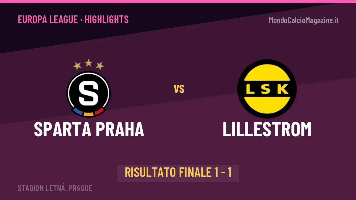 Sparta Praha-Lillestrom highlights: video, marcatori e statistiche