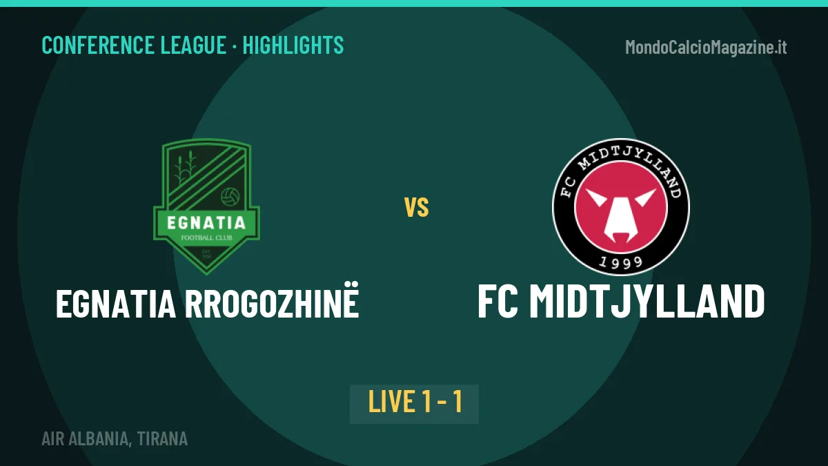 Egnatia Rrogozhinë-FC Midtjylland: highlights, video, azioni e gol del match