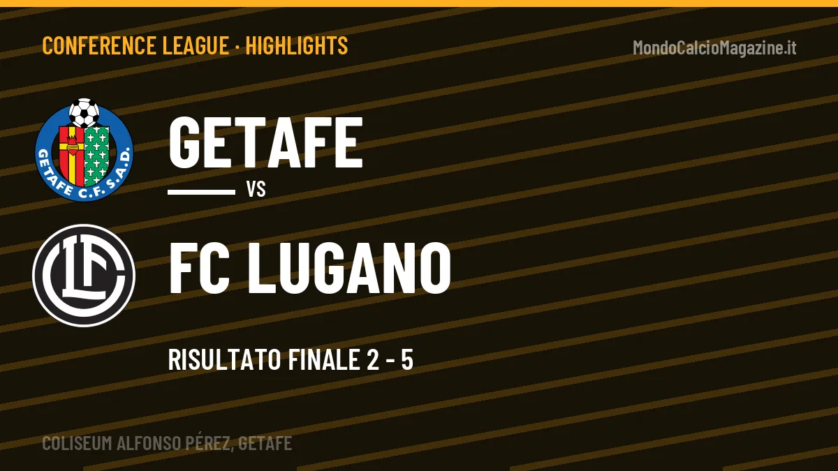 Highlights Conference League: Getafe-FC Lugano 2-5 in video