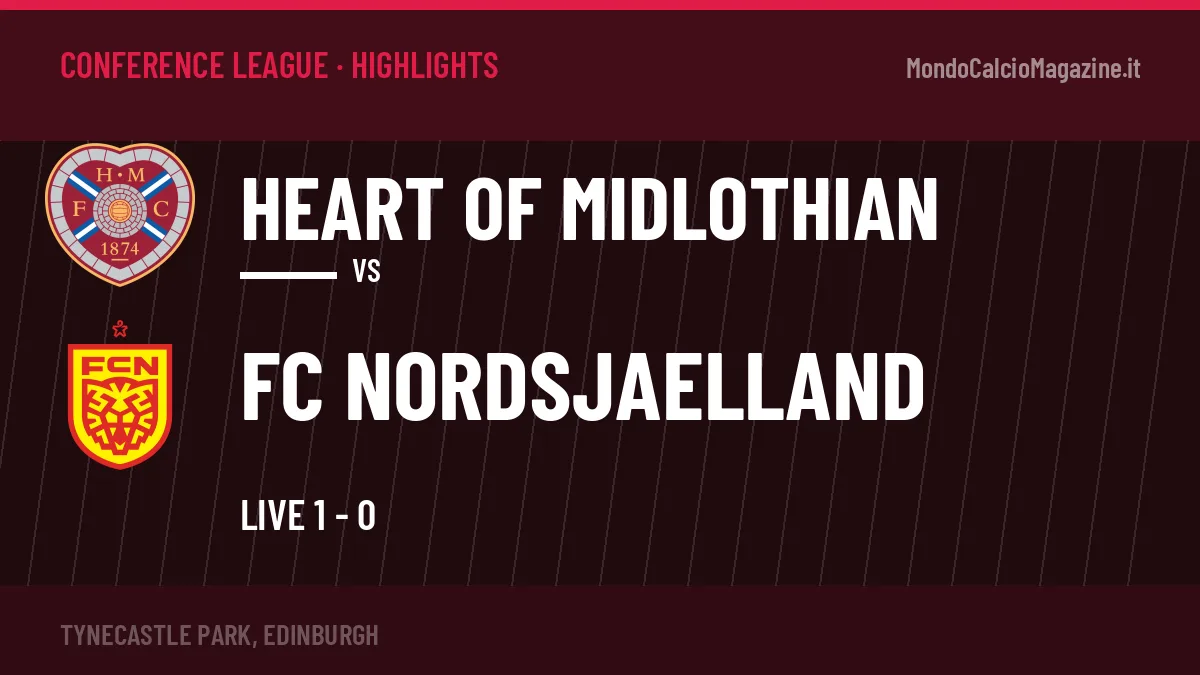 Highlights e gol Heart Of Midlothian-FC Nordsjaelland: la sintesi della 1ª giornata