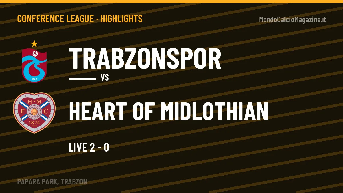 Highlights Conference League: Trabzonspor-Heart Of Midlothian in video