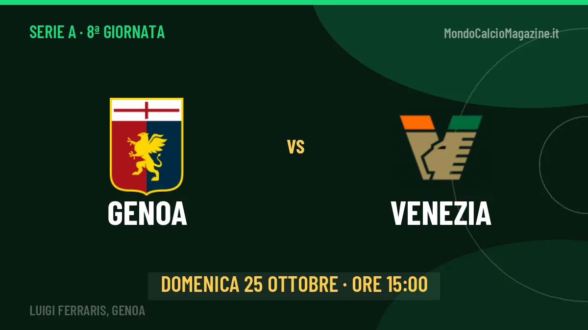 Pronostico Genoa Venezia: quote, precedenti e come arrivano le due squadre