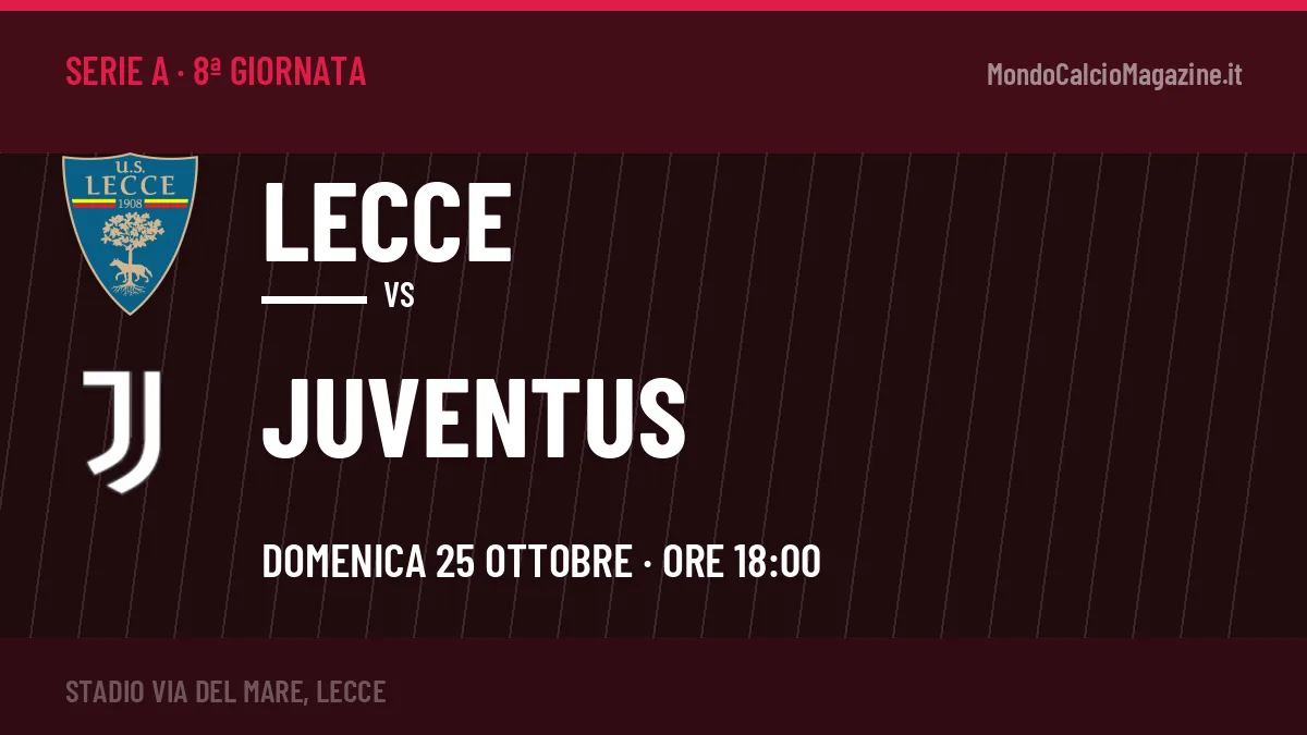 Lecce-Juventus (dom 25/10 ore 18:00): probabili formazioni, statistiche e quote