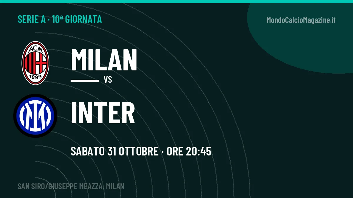 Milan Inter in streaming: dove vedere la partita, orario e probabili formazioni
