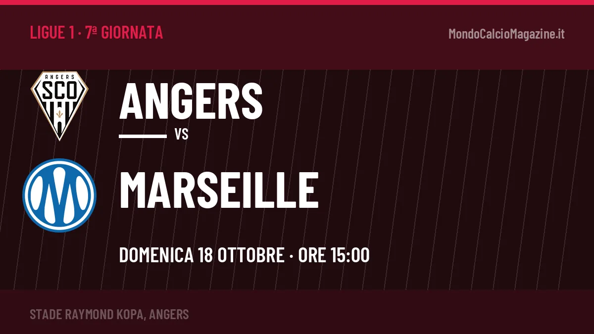 Angers-Marseille in TV: a che ora si gioca, dove vederla e probabili formazioni