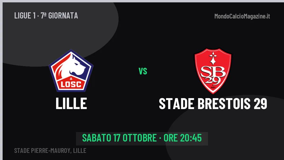 Quote Lille Stade Brestois 29 e pronostico: cosa dicono i bookmaker e dove vederla