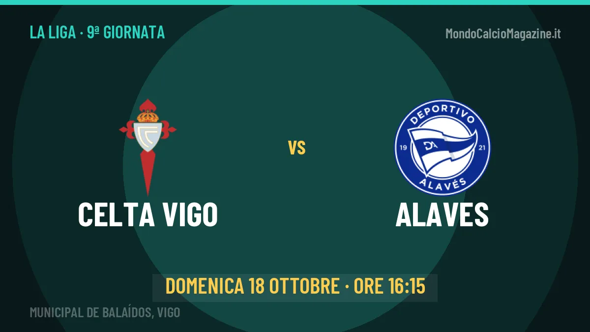 Celta Vigo-Alaves in TV: a che ora si gioca, dove vederla e probabili formazioni
