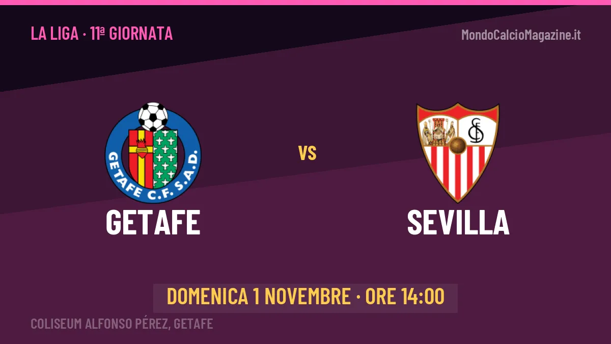 Probabili formazioni Getafe Sevilla: chi gioca, quote e pronostico