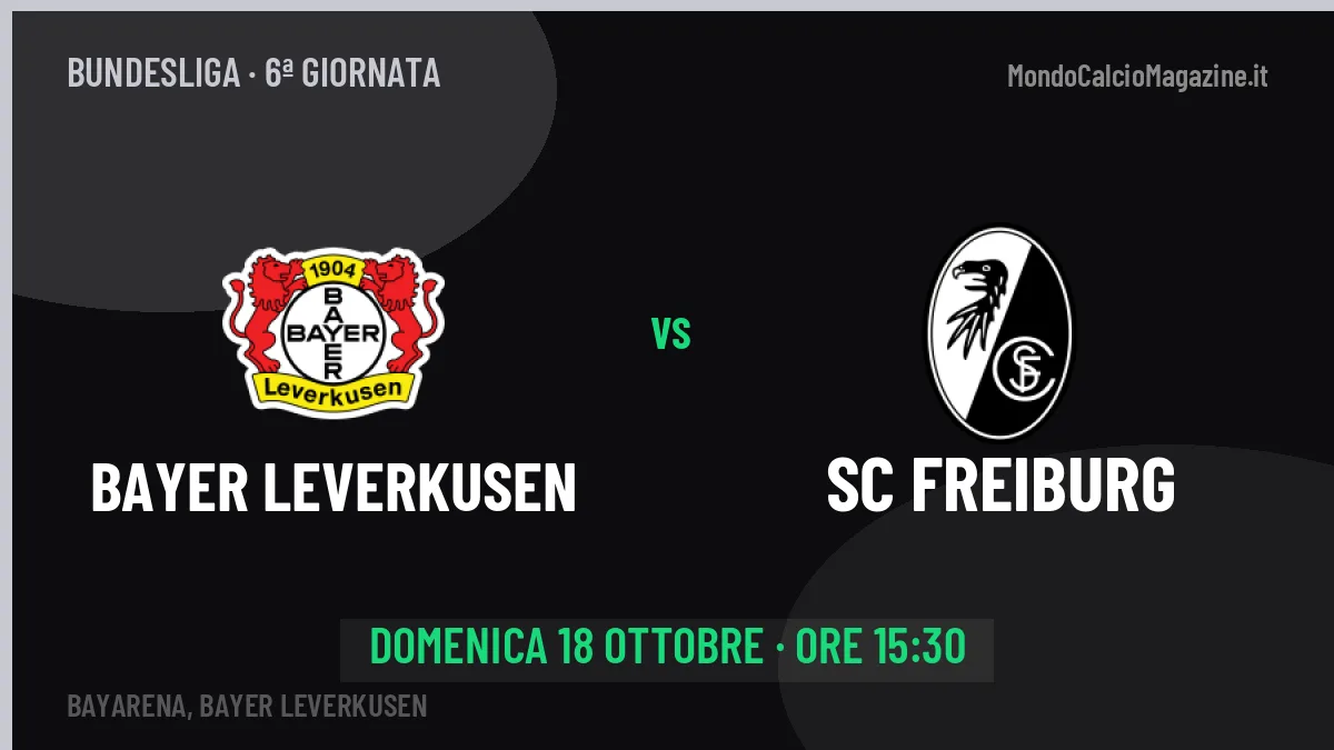 Quote Bayer Leverkusen SC Freiburg e pronostico: cosa dicono i bookmaker e dove vederla