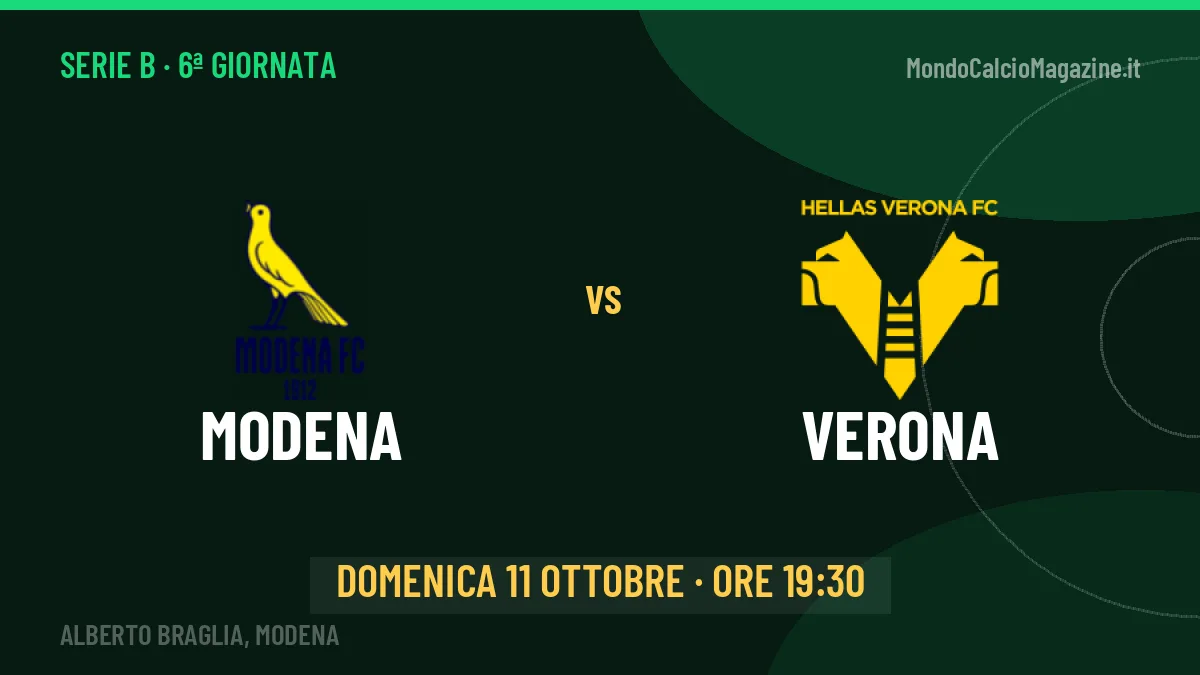 Modena-Verona: pronostico, quote e dove vedere il match in diretta