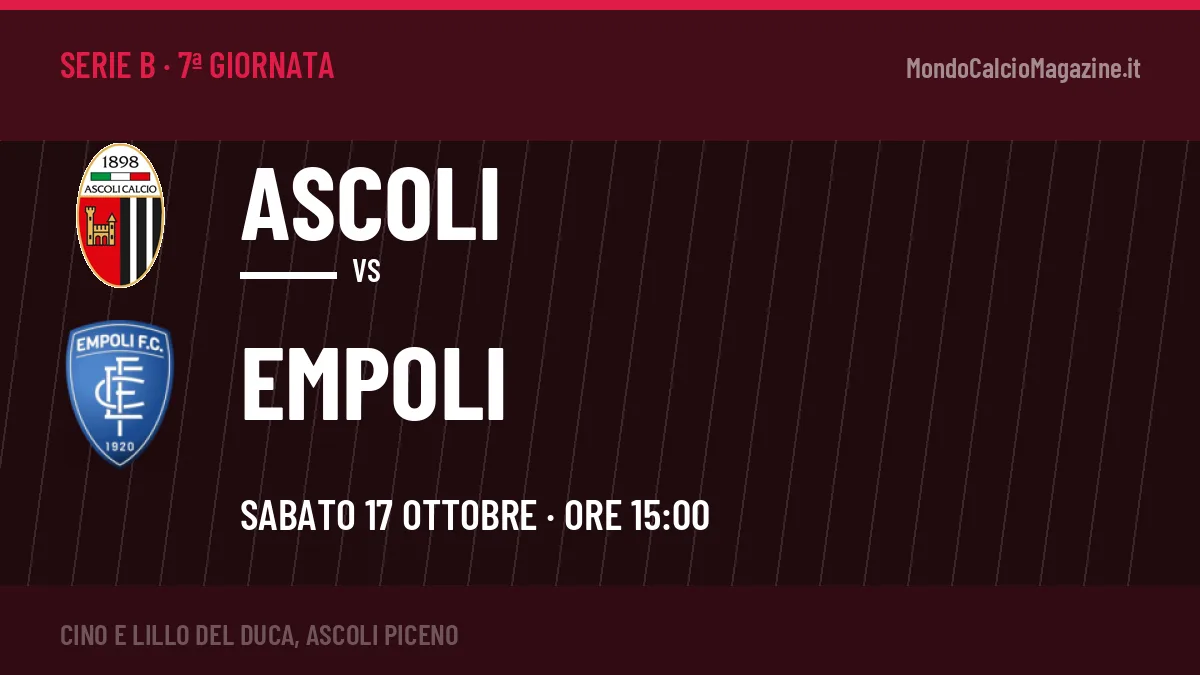 Quote Ascoli Empoli e pronostico: cosa dicono i bookmaker e dove vederla
