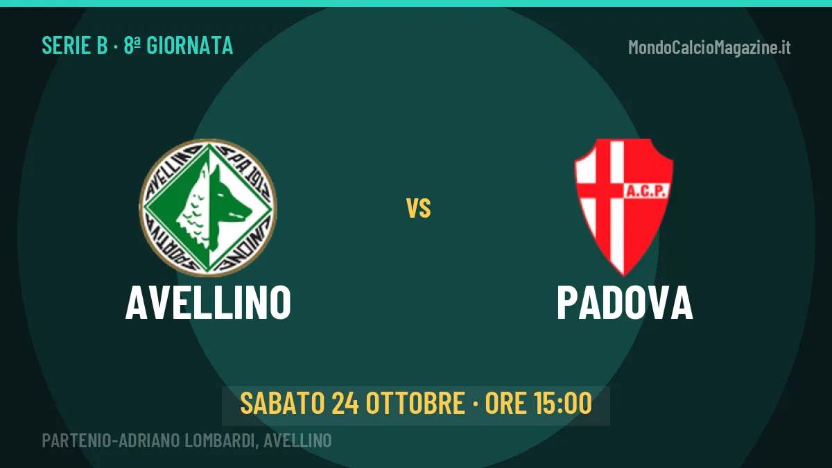 Pronostico Avellino Padova: quote, precedenti e come arrivano le due squadre