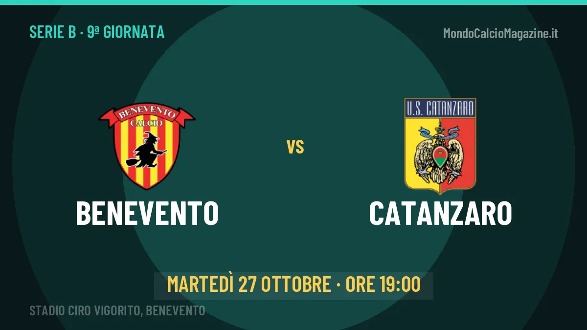 Quote Benevento Catanzaro e pronostico: cosa dicono i bookmaker e dove vederla